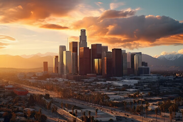 Obraz premium Amazing Los Angeles cityscape