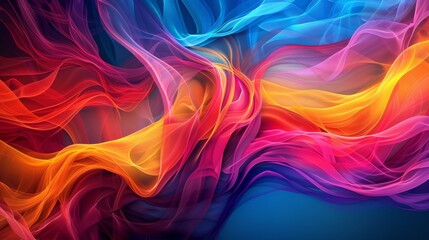Fototapeta premium a surreal and imaginative background wallpaper representing the fusion of creativity and technology, with abstract forms and vibrant colors, providing clear copy space for text