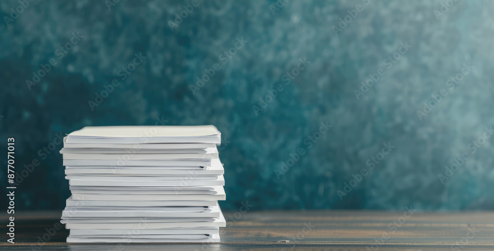 Poster document with ideas for entrepreneurial success, copy space, covering objects, deep depth of field.