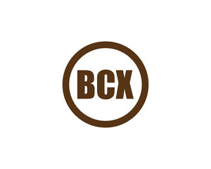 BCX logo design vector template