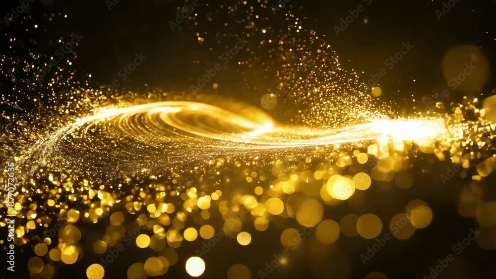 Aufkleber abstract background with gold glitter and sequins that create a beautiful swirl effect. great for sp