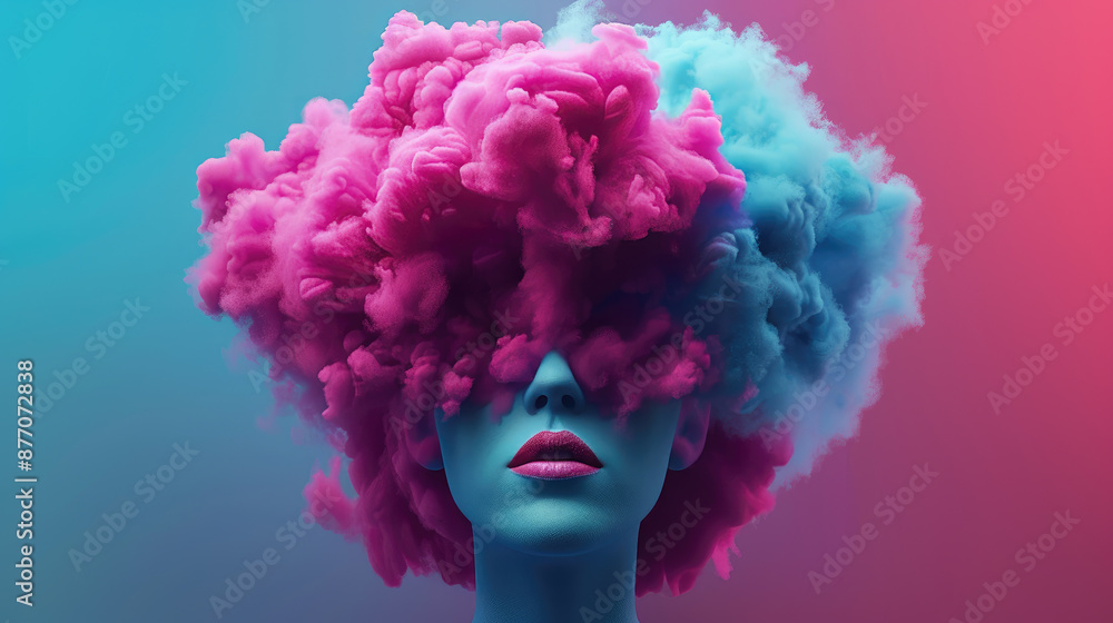Poster creative posters inspiring deep thinking with copy space, covering various objects, achieving deep d