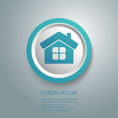 Home real estate roof icon logo element. Vector