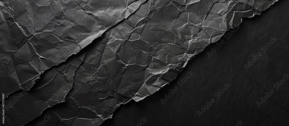 Poster background of textured black paper with copy space image.