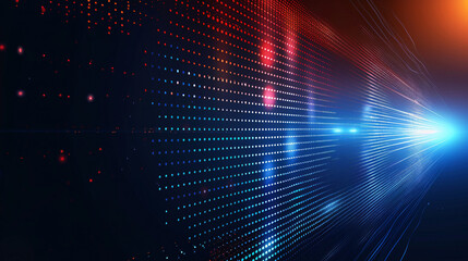 Fototapeta premium Binary Code Background: A Detailed and Vibrant Digital Pattern with Copy Space for Futuristic and Tech-Themed Design Elements
