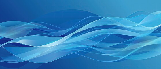 Fototapeta premium colofull waves lines vector, plain blue background, wallpaper