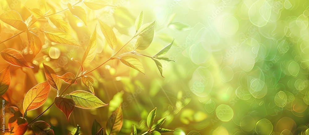 Poster nature-themed abstract with a background setting. add your text in the copy space image.