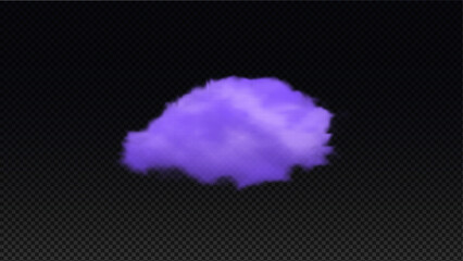 Magic realistic purple fluffy cloud.