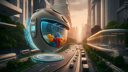 Cinematic Dreamscape AI Recycles in Golden Light