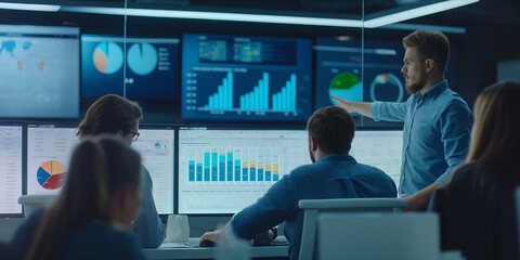 Competitive Analysis Analysts comparing their company’s performance with competitors, using data visualization tools to identify strengths and weaknesses. 