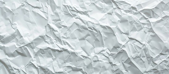 Fototapeta premium Crumpled old white paper texture background with copy space image for text placement.