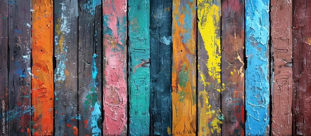 Poster wooden background with paint strokes for a copy space image
