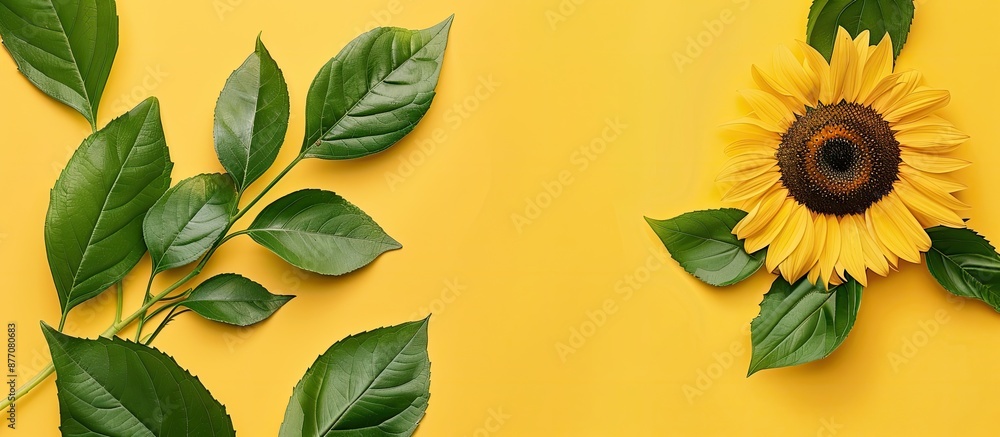 Poster a minimalistic summer theme featuring a creative flat lay arrangement with a copy space image. a top