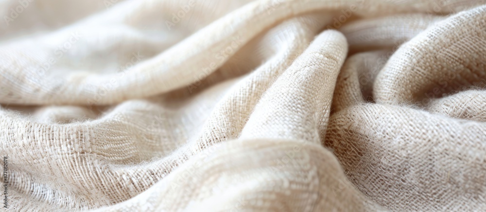 Poster background of soft beige textile providing copy space image.