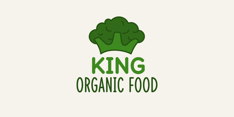 Isolated image on a background. Vector graphics. King organic food illustration.
