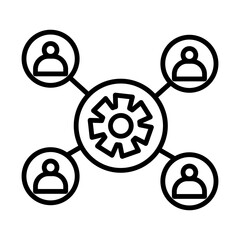 Call Center Training line icon