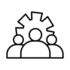 Management line icon