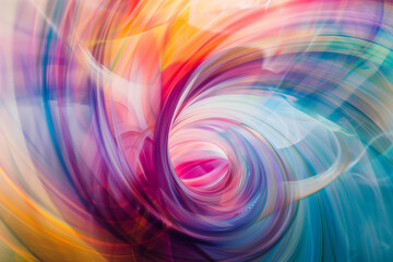 Obraz premium abstract representation of time as a flowing colorful vortex, vibrant swirling colors and dynamic motion, modern and artistic