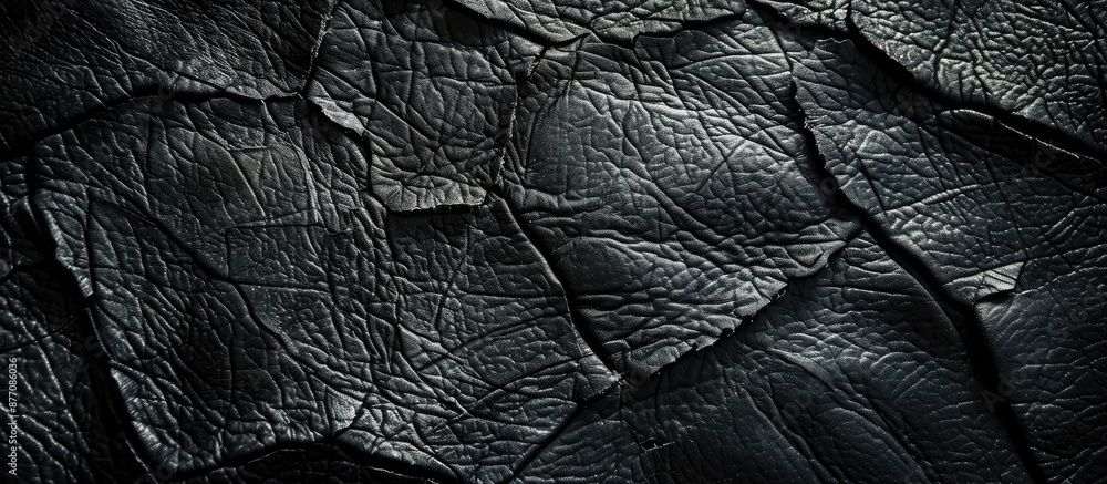 Poster Background with a textured surface made of leather, ideal for displaying content with copy space image.