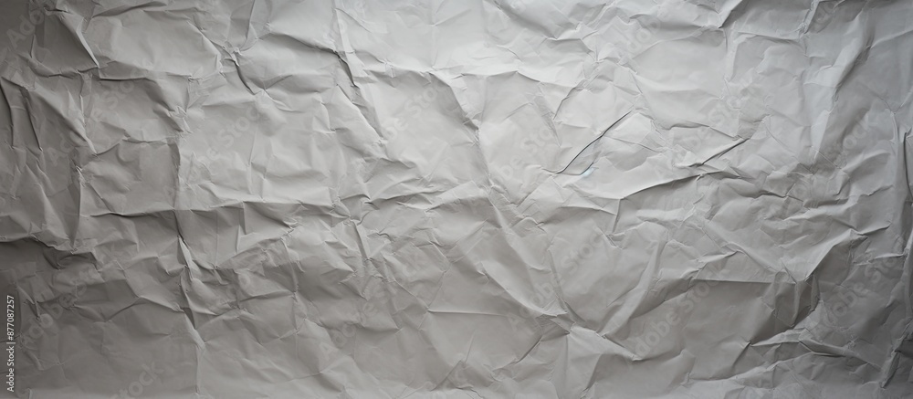Poster texture background of crumpled gray paper with vignette, perfect for copy space image.