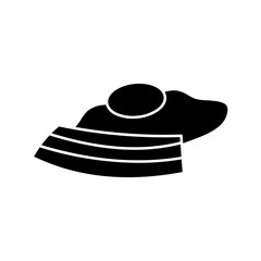 Fried egg with bacon glyph