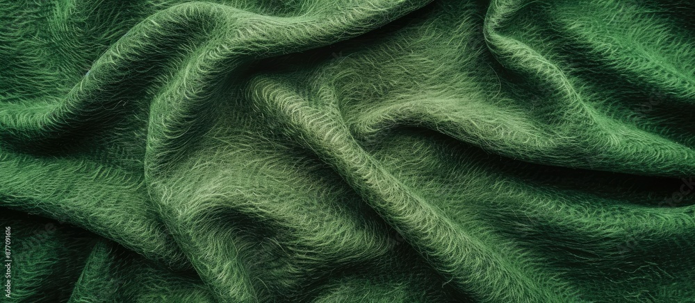 Poster texture of green felt fabric background with copy space image.