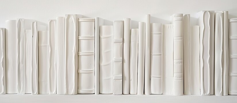 A backdrop of white enhances the appearance of books in this copy space image.