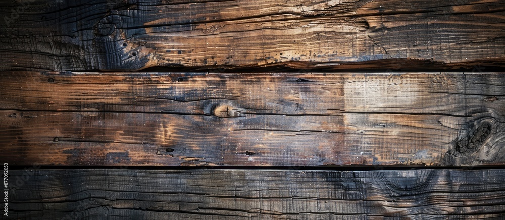 Poster A rustic photograph featuring a wood texture background with ample copy space image.