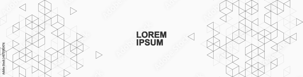 Poster modern abstract background with triangle and hexagon shapes pattern. triangular geometric texture fo