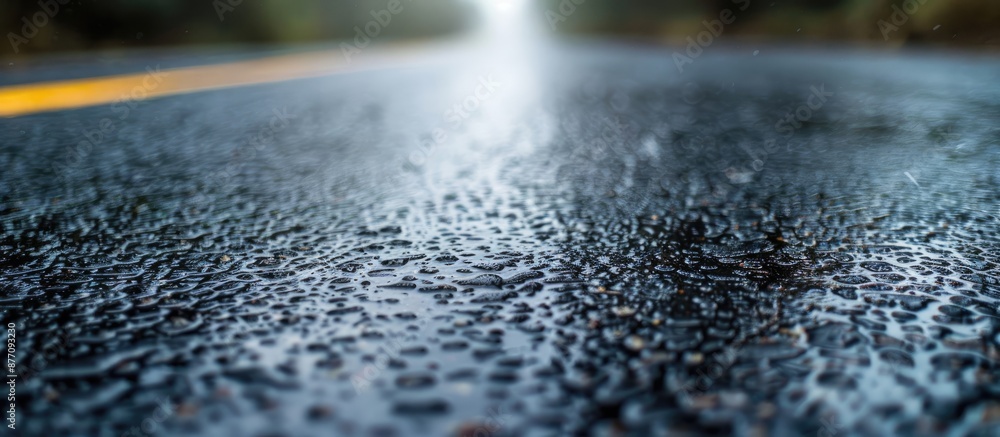 Poster selective focus on asphalt road texture with copy space image achieved