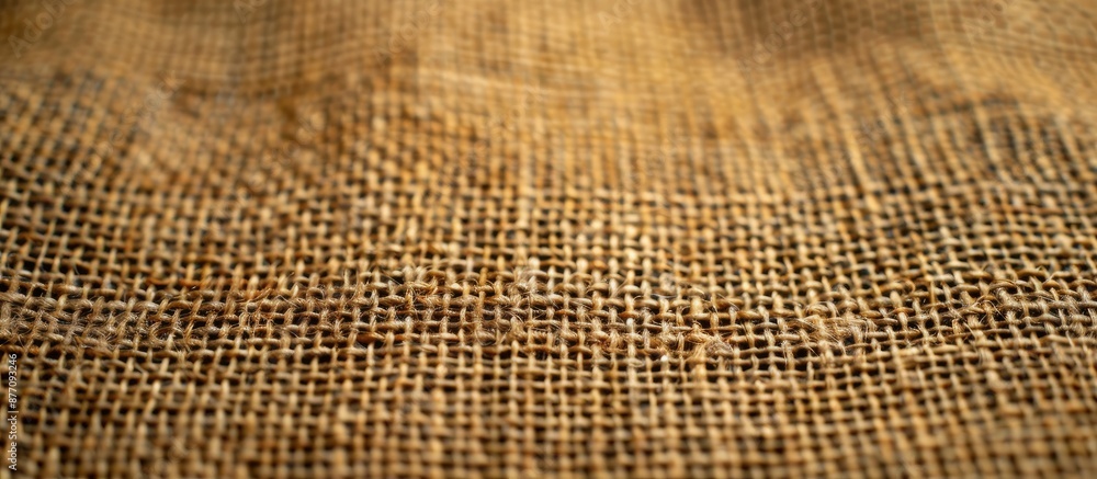 Leinwandbilder detailed close-up of a brown abstract canvas background displaying a grid pattern and linen texture,