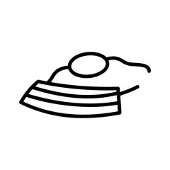 Fried egg with bacon Lineart