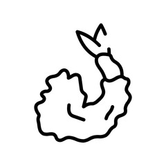 crispy shrimp Lineart