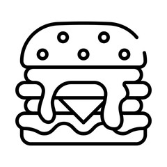 hamburger Lineart