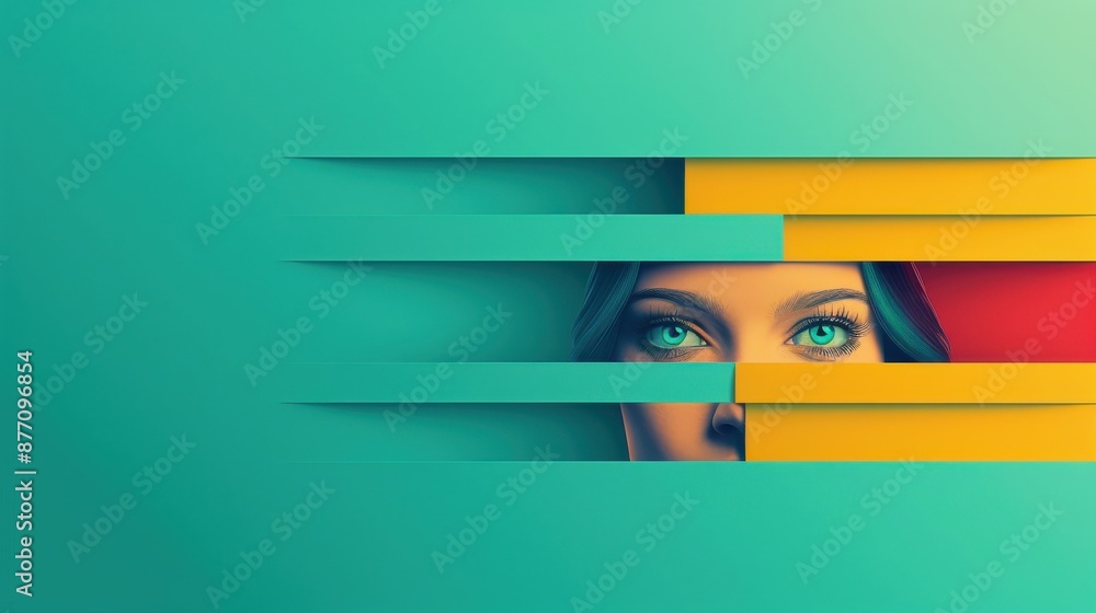 Poster scrutiny, understanding, perception, person analyzing, understanding concept, perceiving with open e