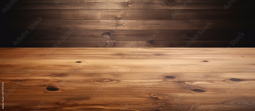 Poster wooden table or laminate floor providing a background texture, featuring a spacious area for adding 