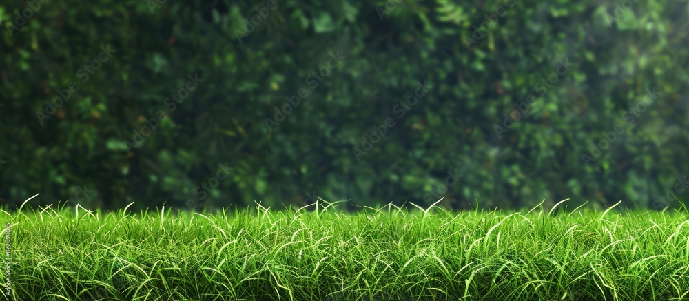 Poster green grass background with copy space image.