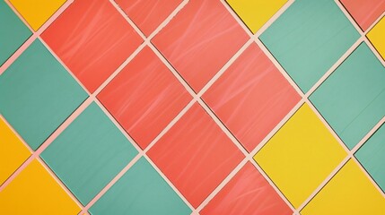 Brightly colored grids arranged in a minimalist pattern on a clean background