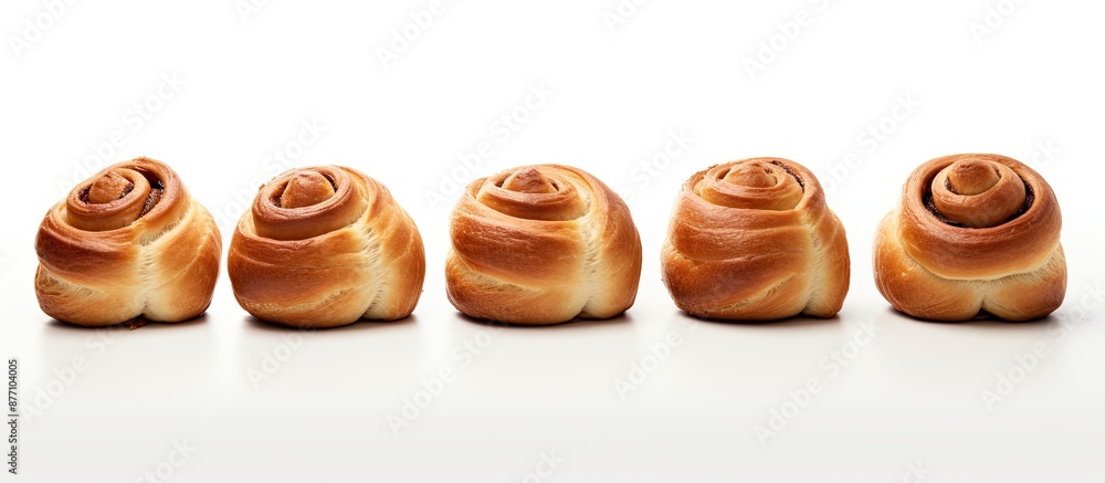 Poster white background with copy space image showcasing rolls.