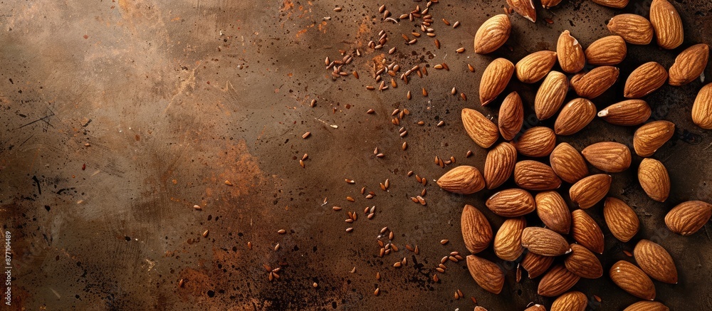 Poster Almonds displayed with ample copy space image.