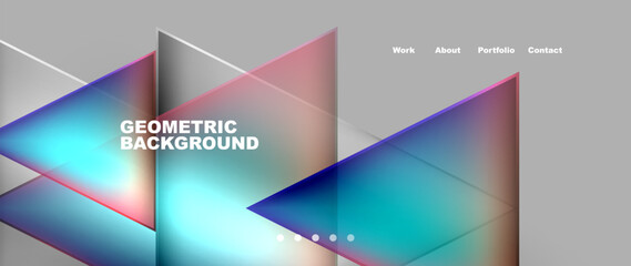 Fototapeta premium Gradient triangle geometric minimal wallpaper