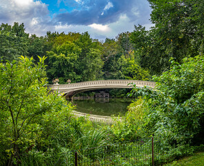 Fototapeta premium Bow bridge in summer