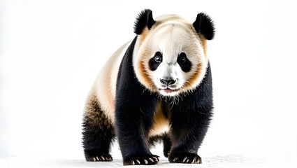 Obraz premium panda isolated on white, panda bear on white background
