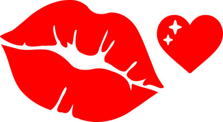 Love Kiss Pout Vector Graphic Design