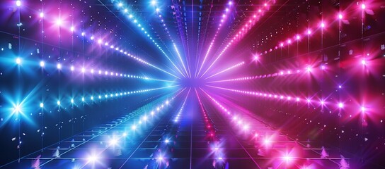 Obraz premium Neon Lights Corridor