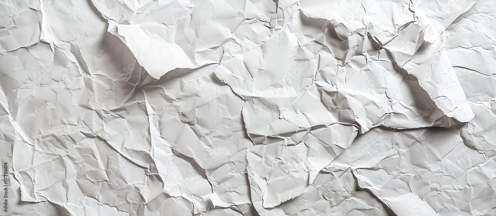 Aufkleber an aesthetic option for designs is a white paper with creases and crumples, ideal as a grungy textur