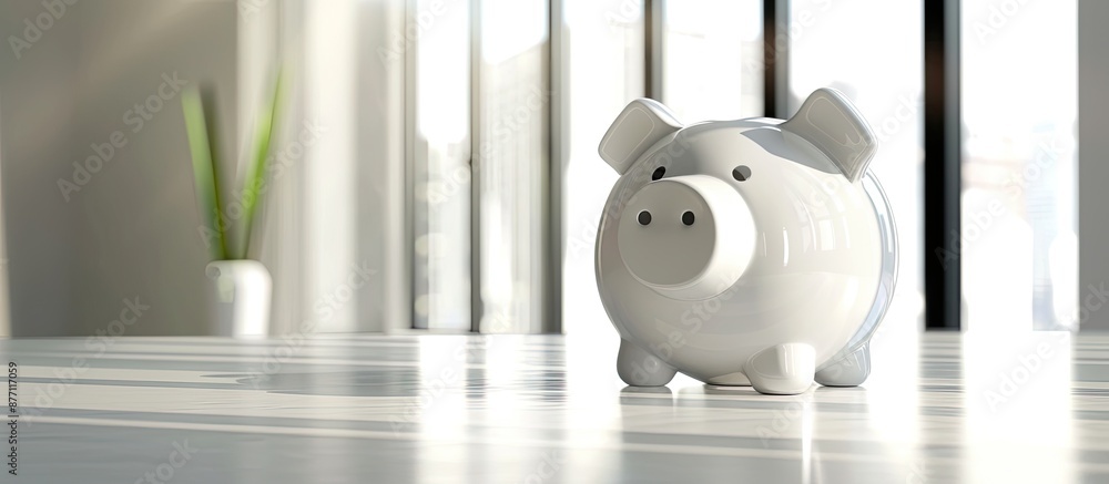 Poster image of debt financing concept with copy space on a clean white table background, representing a bu