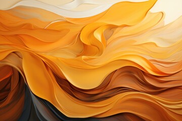 Obraz premium Abstract oil painting, lines, shading, stereo, gold background. The fashion of t, generative IA