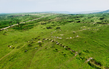 The Hurlers, 3 side by side prehistoric stone circles. S.E. edge of Bodmin Moor at Minions,...