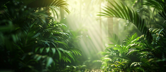 Fototapeta premium forest background for banner design, Ai generated Images